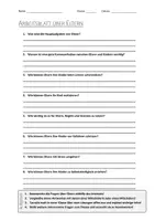 Vorschau - Arbeitsblätter - AB mit Fragen zum Thema "Eltern" + Lösungsblatt - Deckblatt