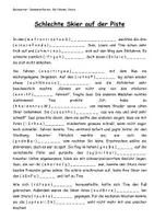Vorschau - Arbeitsblätter - Reizwortgeschichte "Skifahren" als Lückentext - Seite 1