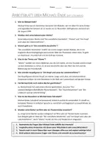 Vorschau - Arbeitsblätter - AB mit Fragen zum Thema "Michael Ende" + Lösungsblatt + Infografik - Seite 2