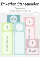 Vorschau - Bildkarten - Etiketten: Stehsammler (editierbar) Pastell - Deckblatt