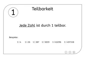 Vorschau - Arbeitsblätter - Teilbarkeitsregeln 1-15, 18, 20, 25, 50, 100 - Seite 2