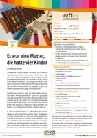Vorschau - Stundenentwürfe - Materialpaket: Es war eine Mutter - Orff-, Soundbellows- und Boomwhackersspielsätze - Deckblatt