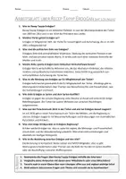 Vorschau - Arbeitsblätter - AB mit Fragen zum Thema "Recep Tayyip Erdoğan" + Lösungsblatt - Seite 1