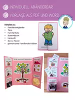 Vorschau - Mal- und Bastelvorlagen - Lapbook meine Familie und ich | meine Herkunft (editierbare Vorlage) - Seite 1