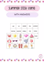 Vista previa - Juegos / Gamificación - SUMMER STICK GAME - WITH ANSWERS - Portada