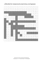 Vorschau - Arbeitsblätter - Italienische Gerichte und Speisen, Suchsel, Wortgitter, Buchstabensalat, Buchstabengitter - Seite 2