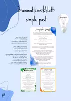 Vorschau - Poster - Grammatikmerkblatt "simple past" - Deckblatt