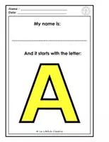 Vista previa - Hojas de trabajo - WORKSHEETS ACTIVITIES ABC ALPHABET MY NAME COLOR - página 3
