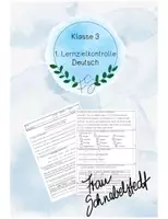 Vorschau - Test - Lernzielkontrollen Deutsch 3. Klasse - Deckblatt