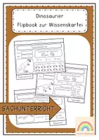 Vorschau - Unterrichtsreihen - Dinosaurier - Flipbook zur Wissenskartei - Deckblatt
