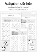 Vorschau - Arbeitsblätter - Aufgaben würfeln: Addition Zahlenraum 20 (Freiarbeit) - Deckblatt