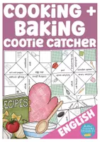 Vorschau - Stationenlernen - Cootie Catcher cooking and baking Englisch Spiel - Deckblatt