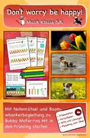 Vorschau - Stundenentwürfe - Don't worry be happy! - Notenrätsel und Begleitung für Boomwhacker - Deckblatt