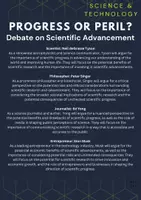 Vorschau - Stundenentwürfe - Science & Technology Debate: Progress or Peril (Sek II) - Seite 1
