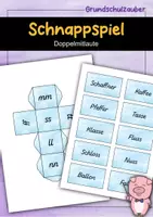 Vorschau - Arbeitsblätter - Schnappspiel - Doppelmitlaute - Deckblatt