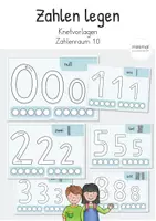 Vorschau - Arbeitsblätter - Ziffernweg Zahlenraum 10: Kneten Legen Nachspuren - Deckblatt