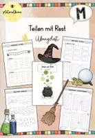 Vorschau - Arbeitsblätter - Teilen mit Rest - Übungsheft (+ Lösungen) - Deckblatt