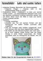 Vorschau - Mal- und Bastelvorlagen - Kalte und warme Farben Kunstidee - Seite 1
