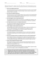 Vorschau - Arbeitsblätter - AB mit Fragen zum Thema "Europäische Kommission" + Lösungsblatt + Infografik - Seite 3