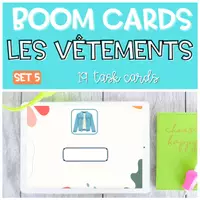 Aperçu - Apprentissages en autonomie - BOOM CARDS Les vêtements SET 5 - Page de couverture