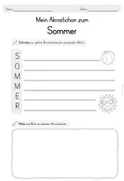 Vorschau - Arbeitsblätter - Sommer: Akrostichon Gedicht - Seite 3