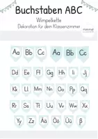 Vorschau - Poster - Wimpelkette ABC (Girlande) Alphabet Buchstaben Wimpel - Deckblatt