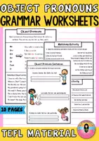 Vista previa - Hojas de trabajo - Object Pronouns ESL Worksheets - Portada