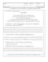 Vorschau - Test - Lernzielkontolle Satzglieder, Wortarten - Seite 1
