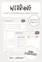 Vorschau - Arbeitsblätter - Werbung: Eigene Werbung planen, gestalten & präsentieren - Stunden 6, 7 & 8 - Deckblatt