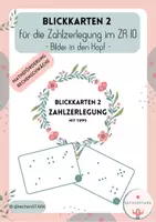 Vorschau - Arbeitsblätter - Vorbereitung Zahlzerlegung im Kopf Blickkarten Spiel 2 mit Fördertipps! - Deckblatt