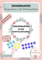 Vorschau - Arbeitsblätter - Zehnerrahmen Mengenkarten Zehnerfeld Montessori (Matheförderung) - Deckblatt