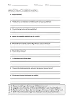 Vorschau - Arbeitsblätter - AB mit Fragen zum Thema "Fantasy" + Lösungsblatt + Infografik - Deckblatt