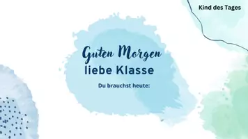 Vorschau - Präsentationen/Tafelbilder - Formatvorlage Smartboard Tafelbild (Begrüßung, Fahrplan, HA) - Deckblatt