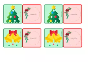 Vista previa - Tarjetas / Manipulativos - Juego de memoria navideño (imágenes y palabras) - página 2