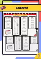Vorschau - Merkblätter - english calendar - Deckblatt