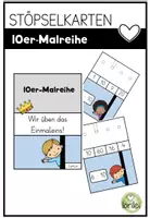 Vorschau - Arbeitsblätter - 10er-Reihe - Malaufgaben - Stöpselkarten/Holzcomputer - Deckblatt