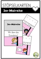 Vorschau - Arbeitsblätter - 3er-Reihe - Malaufgaben - Stöpselkarten/Holzcomputer - Deckblatt