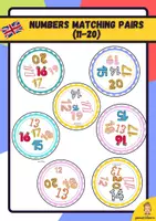 Vorschau - Stationenlernen - Matching pairs: numbers 11-20 - Deckblatt
