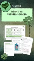 Vorschau - Unterrichtsreihen - "Matrix" zu Kurzgeschichten - Deckblatt