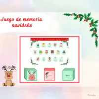 Vista previa - Tarjetas / Manipulativos - Juego de memoria navideño (imágenes y palabras) - Portada