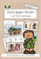 Vorschau - Unterrichtsreihen - David gegen Goliath- auf Gott vertrauen (Religion Grundschule Klasse 1-2) - Deckblatt