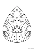 Vorschau - Arbeitsblätter - Mandala Aprilwetter - Wetter, April - Seite 1