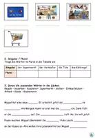 Vorschau - Arbeitsblätter - gemischte Übungen "Im Supermarkt" dreifach differenziert - DaZ / DaF / Deutsch - Seite 2