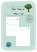 Vorschau - Arbeitsblätter - Steckbrief zu den Baumarten - Deckblatt