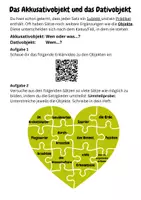 Vorschau - Arbeitsblätter - D6 Das Dativobjekt und das Akkusativobjekt - Deckblatt