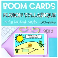 Aperçu - Apprentissages en autonomie - BOOM CARDS Fusion syllabique avec Audio SET 2 - Page de couverture