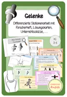 Vorschau - Stundenentwürfe - Gelenke (Forscherheft, Stationenarbeit, Unterrichtseinheit) - Deckblatt