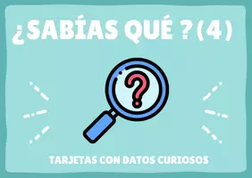 Vista previa - Refuerzo / NEE / Materiales de apoyo - SABÍAS QUÉ 4: TARJETAS CON DATOS CURIOSOS - página 1