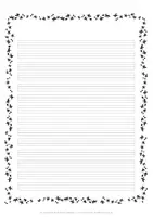 Vorschau - Mal- und Bastelvorlagen - kinder.kunst.klasse - KREATIV-VORLAGE - Schmuckblätter mit Lineatur "Sterne" schwarz/weiß - Seite 3