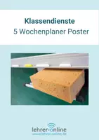 Vorschau - Poster - 5 Poster: Wochenplaner für Klassendienste - Deckblatt